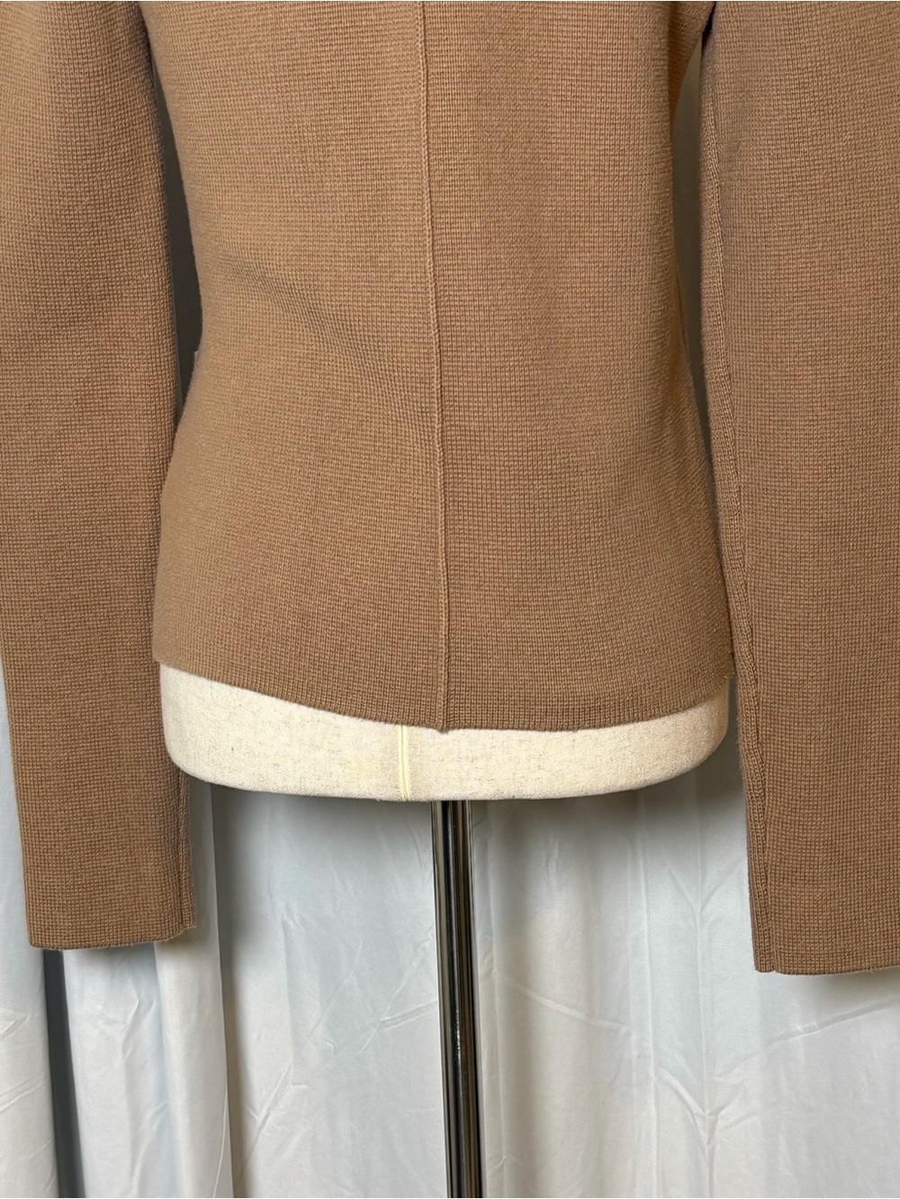 L’AGENCE Sofia Knit Double Breasted Blazer Ginger Snap Brown Gold Buttons Small - Picture 11 of 16
